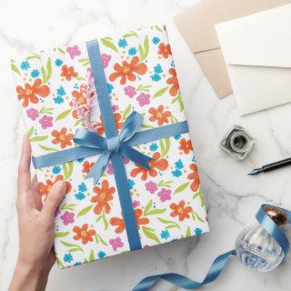 Tropical Marker Illustrated Flower Pattern