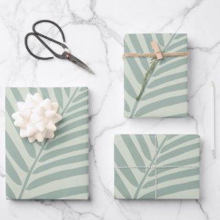 Tropical Palm Leaf Sage Green  Sheets