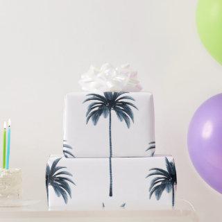 Tropical Palm Tree Blue White Gift