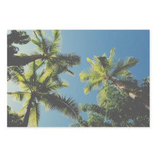 Tropical Palm Tree Summer Vibe Green Blue Sky  Sheets