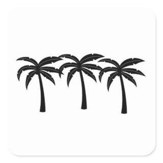 Tropical Palm Trees Square Sticker
