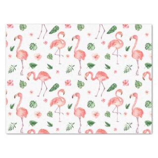 Tropical Pink Flamingo Pattern Tissue Paper