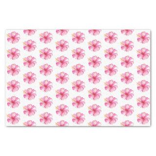 Tropical Pink Hibiscus Flower Tissue Paper