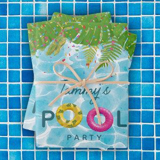 Tropical Pool Party Swimming Pool Birthday   Sheets