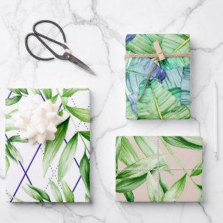Tropical Summer Palm Leaves Pattern  Sheets