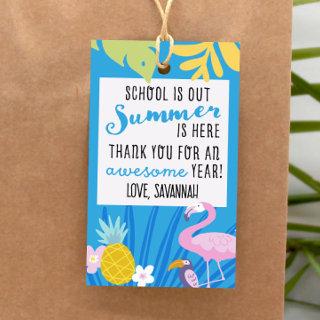 Tropical Theme Teacher Personalized Gift Tag