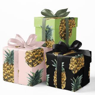 Tropical Watercolor Pineapple Seamless Pattern  Sheets