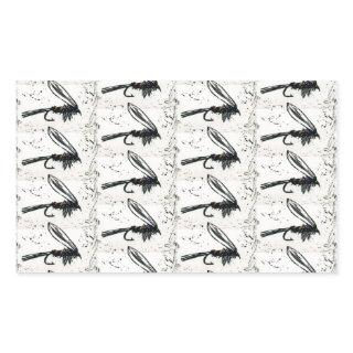 Trout, bass, and crappie three fish favorites squa rectangular sticker