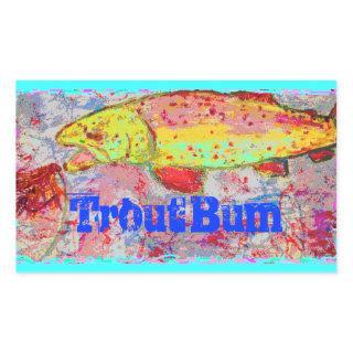 Trout Bum Rectangular Sticker
