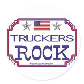 Truckers Rock Classic Round Sticker
