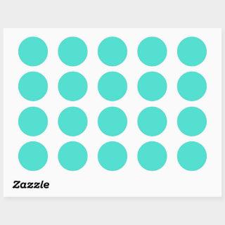 True Turquoise Classic Round Sticker