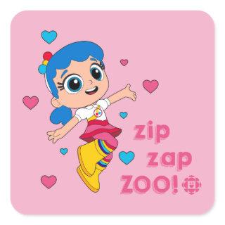 True - Zip Zap Zoo Square Sticker
