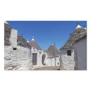 Trulli houses in Alberobello rectangular sticker