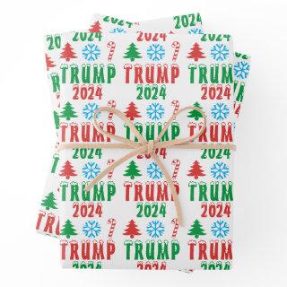 Trump 2024 Christmas Holiday Festive  Sheets