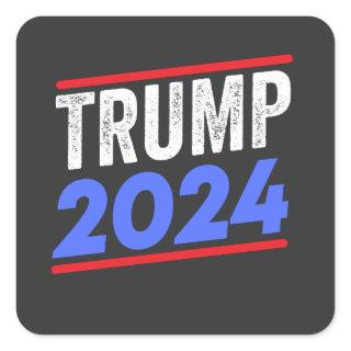 Trump 2024 For President Donald Jr. Maga Election Square Sticker