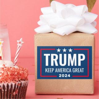 Trump 2024 Keep America Great - blue red Rectangular Sticker