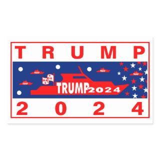 TRUMP BOATERS 2024  RECTANGULAR STICKER