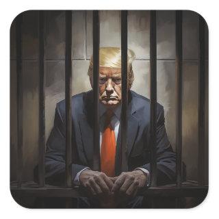 Trump in Jail.  Square Sticker
