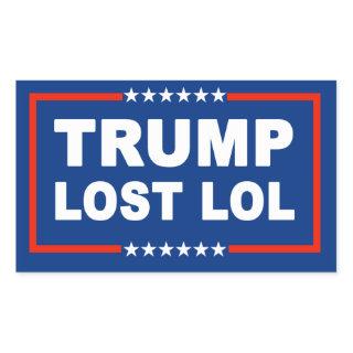 Trump Lost Lol Rectangular Sticker