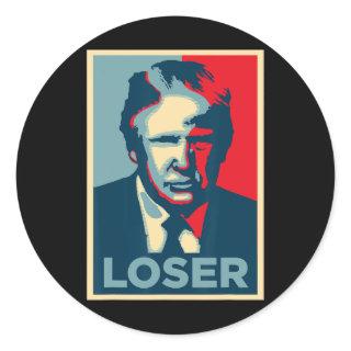 Trump Obama Hope Poster Loser  Classic Round Sticker