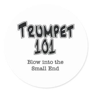 Trumpet 101 classic round sticker