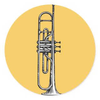 Trumpet Classic Round Sticker