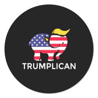 Trumplican Classic Round Sticker