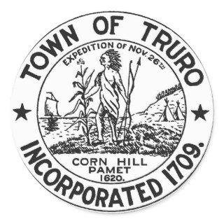 Truro Cape Cod Massachetts Town Seal Round Sticker
