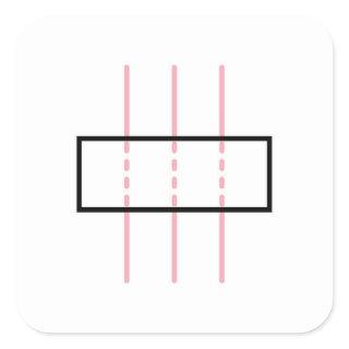 trust and honesty in pink square sticker