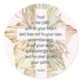 Trust in the Lord with all Your Heart Scripture Classic Round Sticker