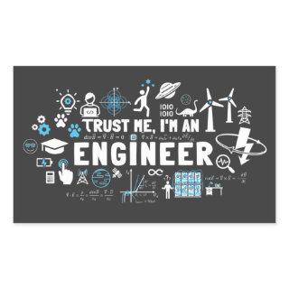 TRUST ME, I'M AN ENGINEER feat Maxwell equations Rectangular Sticker
