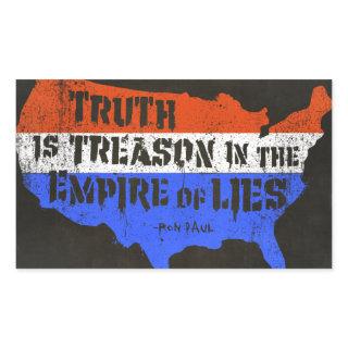 Truth Is Treason In The Empire Of Lies Rectangular Sticker