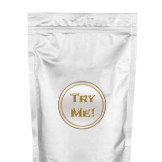 Try Me Silver Gold For Tester Sample Containers Classic Round Sticker