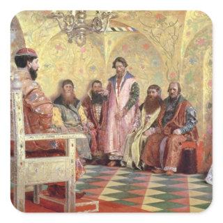 Tsar Mikhail Fyodorovich  with Boyars Square Sticker