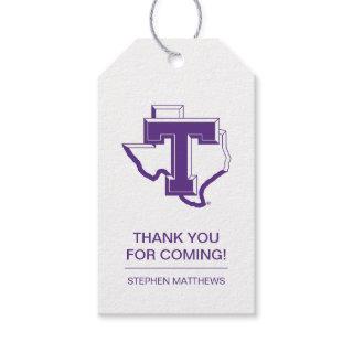 TSU | Bold Purple T Over Texas Gift Tags