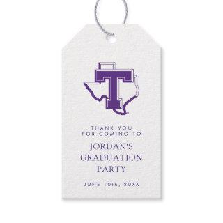 TSU | Bold Purple T Over Texas Gift Tags