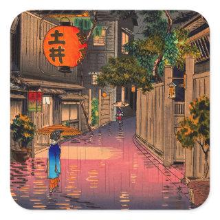 Tsuchiya Koitsu - Evening at Ushigome Square Sticker