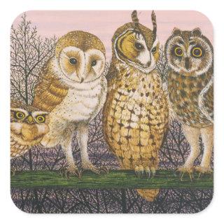 Tu-whit Tu-whooing Square Sticker