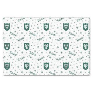 Tulane University Crest Holiday Pattern Tissue Paper