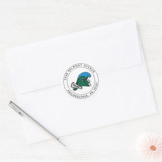 Tulane University Wave | Add Your Address Classic Round Sticker