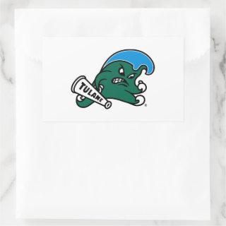 Tulane University Wave Rectangular Sticker