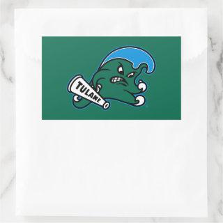 Tulane University Wave Rectangular Sticker