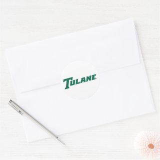 Tulane University Wordmark Classic Round Sticker