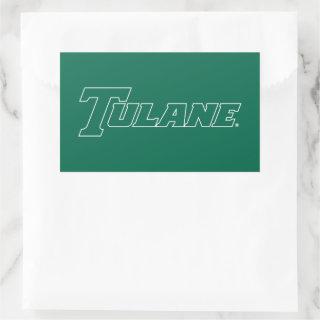 Tulane University Wordmark Rectangular Sticker