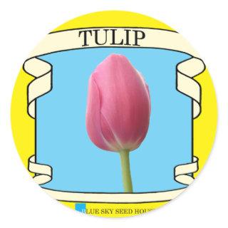 Tulip Seed Packet Classic Round Sticker