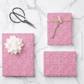 Tulips & Butterflies Pink Pattern   Sheets