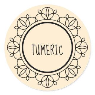 Tumeric spice labels