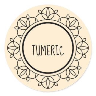 Tumeric spice labels