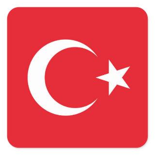 Turkey Flag Square Sticker