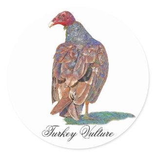 TURKEY VULTURE CLASSIC ROUND STICKER